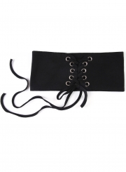 Fashion Solid Color Lace-up Belt