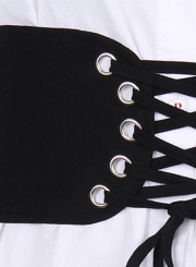 Fashion Solid Color Lace-up Belt