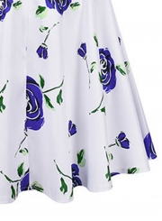 Fashion High Waist Floral A-line Skirt