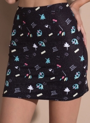 Casual 2 Piece Slim fit Printing Skirt Set