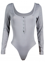 Scoop Neck Long Sleeve Bodysuit