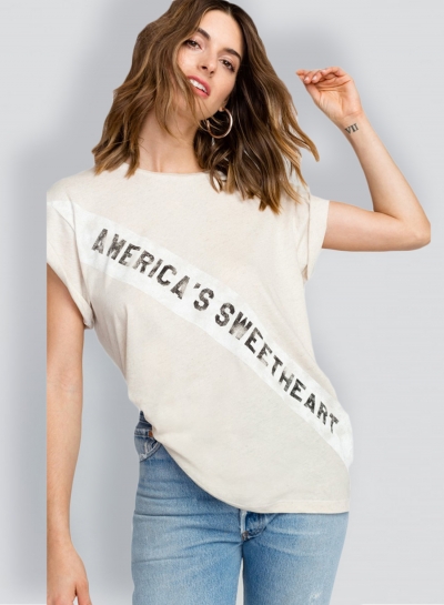 Short Sleeve Letter Printed Loose Tee YOUYOUFASHIONEC.com