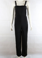 Spaghetti Strap Sleeveless Solid Jumpsuit