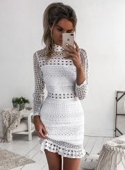 Long Sleeve Lace Bodycon Mini Dress