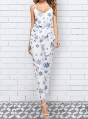 Fashion 2 Piece Snowflake Printed Pants Set