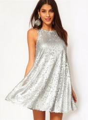 Fashion Sleeveless Sequin Mini Cocktail Dress