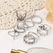 Women's Fashion Alloy Multiple Sets Of Rings