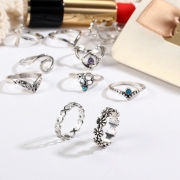 Women's Fashion Alloy Multiple Sets Of Rings