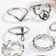 Women's Fashion Alloy Multiple Sets Of Rings