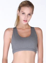 Strape Back Wireless Solid Color Yoga Bra