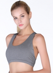 Strape Back Wireless Solid Color Yoga Bra