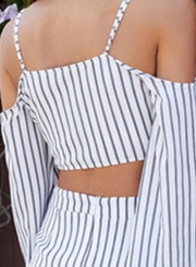 Women's Fashion Striped Dress Outfit