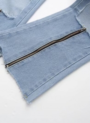 Hole Washed Boyfriend  Jeans