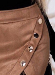 Fashion Buttons Lace Mini Skirt