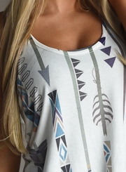 Printed Round Neck Tank Top