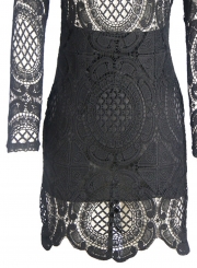 Lace Long Sleeve Bodycon Party Dress