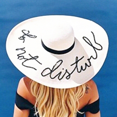 Big Brim Straw Beach Hat Folding Hat Sunscreen Hat with paillette