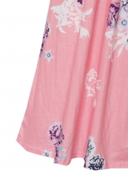 Summer Sexy Floral Printing Off The Shoulder Round Neck Dress