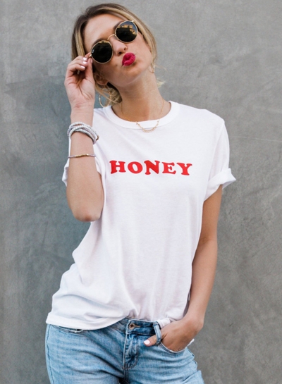 Short-sleeved Printed-letter T-shirt YOUYOUFASHIONEC.com