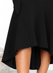 Fashion Black Midi Dress