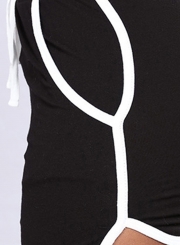 Sexy Striped Spicing Elastic Waist Skirt With Pockets