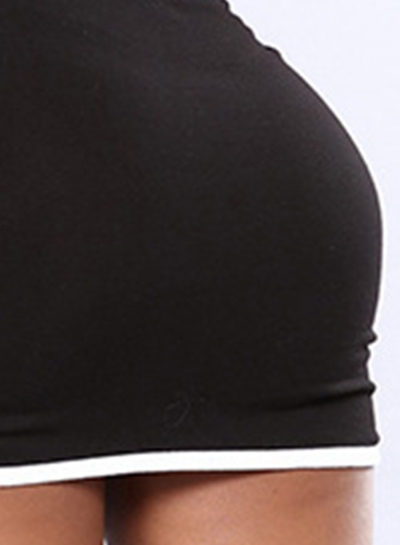 Sexy Striped Spicing Elastic Waist Skirt With Pockets stylesimo.com