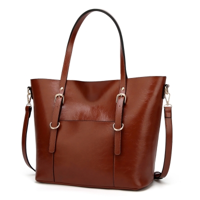 Solid Concise Vintage Handle Satchel Shoulder Bag Cross-body Bag STYLESIMO.com