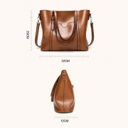 Solid Handle Satchel Handbag Women Shoulder Bag Messenger Tote Bag