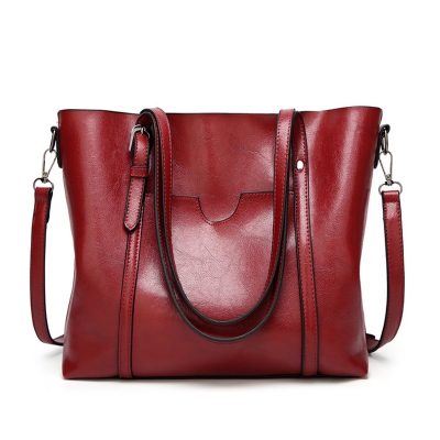 Solid Handle Satchel Handbag Women Shoulder Bag Messenger Tote Bag STYLESIMO.com
