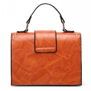 Vintage Leather Handbag Cross Body Shoulder Bag With Rivet