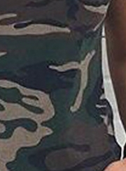 Casual Slim Camouflage Short Sleeve Round Neck Tee Shirt