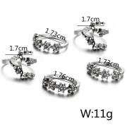 Fashion Boho Vintage Alloy 5 Piece Moon Flower Pattern Rings