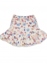 Summer Sweet Floral Printed Elastic Waist Short Pleated Skirt