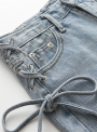casual-solid-high-waist-side-lace-up-zipper-fly-denim-straight-shorts