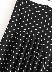 Summer Fashion Loose Irregular High Waist Polka Dots Skirt