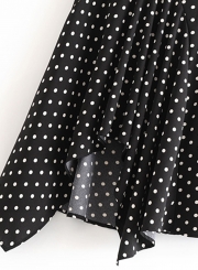 Summer Fashion Loose Irregular High Waist Polka Dots Skirt