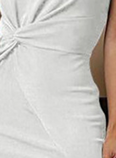 White Sexy Irregular One Shoulder Ruffle Hem Cocktail Dress stylesimo.com
