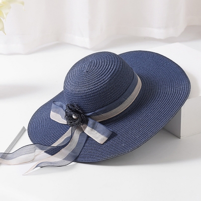 s' Summer Big Brim Straw Floppy Foldable Beach Sun Hat With Ribbon YOUYOUFASHIONEC.com