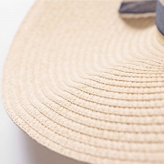 s' Summer Big Brim Straw Floppy Foldable Beach Sun Hat With Ribbon