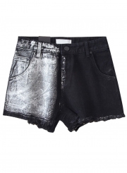 Fashion Loose High Waist Tassel Straight Denim Shorts With Pockets