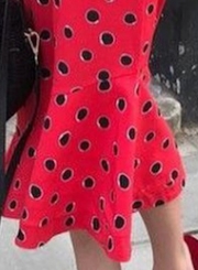 Fashion Sexy Off The Shoulder Polka Dots High Waist Fishtail Dress