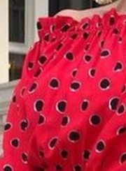 Fashion Sexy Off The Shoulder Polka Dots High Waist Fishtail Dress