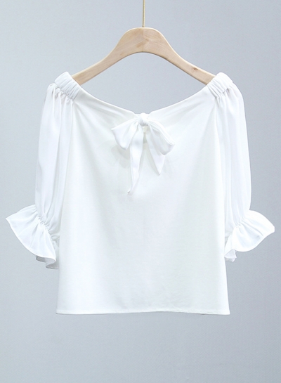 Summer Fashion Sexy Off The Shoulder Lantern Sleeve Solid Women Blouse LEXELFASHIONINTSHOPS.com