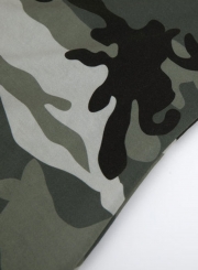 Casual Sexy Camouflage Sleeveless Round Neck Bodycon Tank Mini Dress