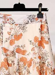 Fashion 2 Piece Solid One Shoulder Top Floral Printed Irregular Skirt