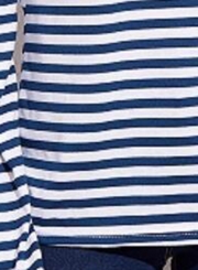 Casual Sexy Striped Off The Shoulder Flare Sleeve Slim Pullover Tee