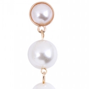 Fashion Alloy Six Pearls Tassel Drop Earrings