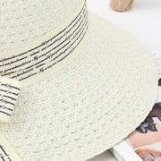 Flower Straw Floppy Foldable Rolled Up Beach Sunscreen Hat