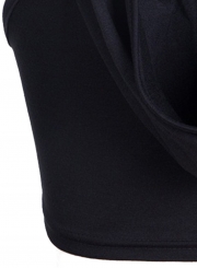 Casual Hooded Sleeveless Round Neck Slim Sports Crop Top