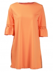 Orange Loose Mini Dress